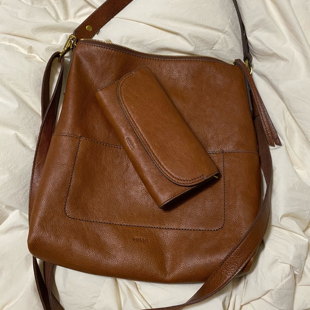 Fossil handbag and large wallet